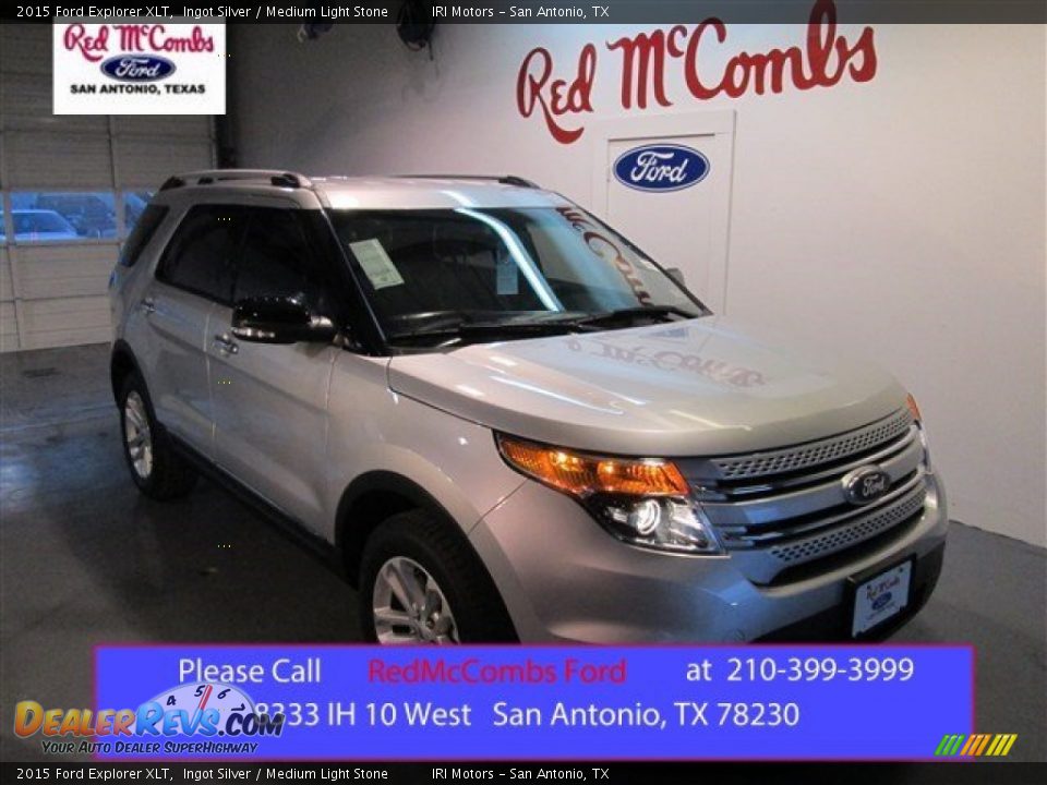 2015 Ford Explorer XLT Ingot Silver / Medium Light Stone Photo #1