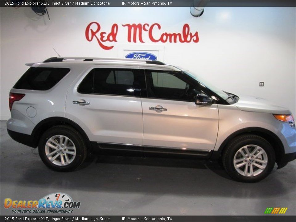 2015 Ford Explorer XLT Ingot Silver / Medium Light Stone Photo #8