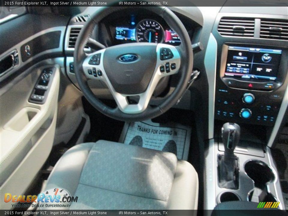 2015 Ford Explorer XLT Ingot Silver / Medium Light Stone Photo #12