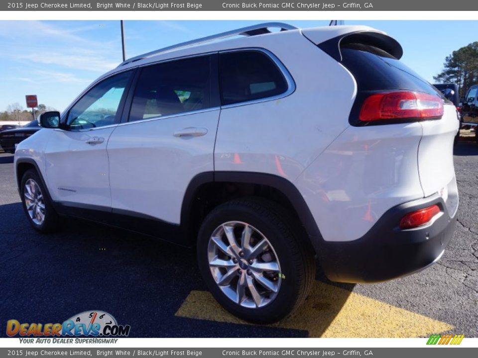 2015 Jeep Cherokee Limited Bright White / Black/Light Frost Beige Photo #5