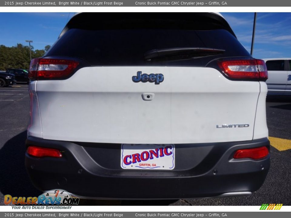 2015 Jeep Cherokee Limited Bright White / Black/Light Frost Beige Photo #6