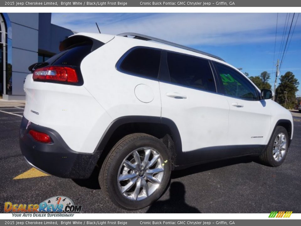 2015 Jeep Cherokee Limited Bright White / Black/Light Frost Beige Photo #7