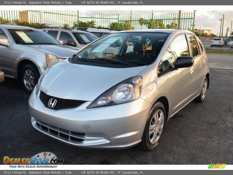 2011 Honda Fit Alabaster Silver Metallic / Gray Photo #3