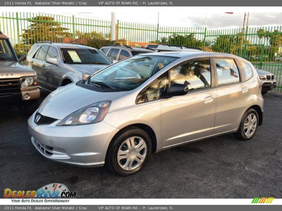 2011 Honda Fit Alabaster Silver Metallic / Gray Photo #4