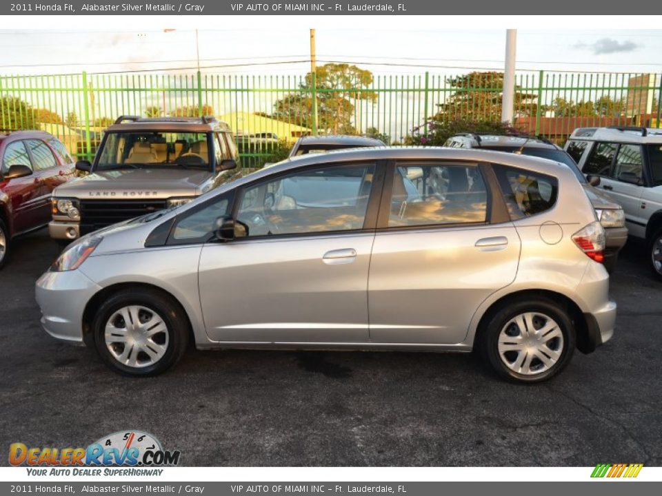 2011 Honda Fit Alabaster Silver Metallic / Gray Photo #6
