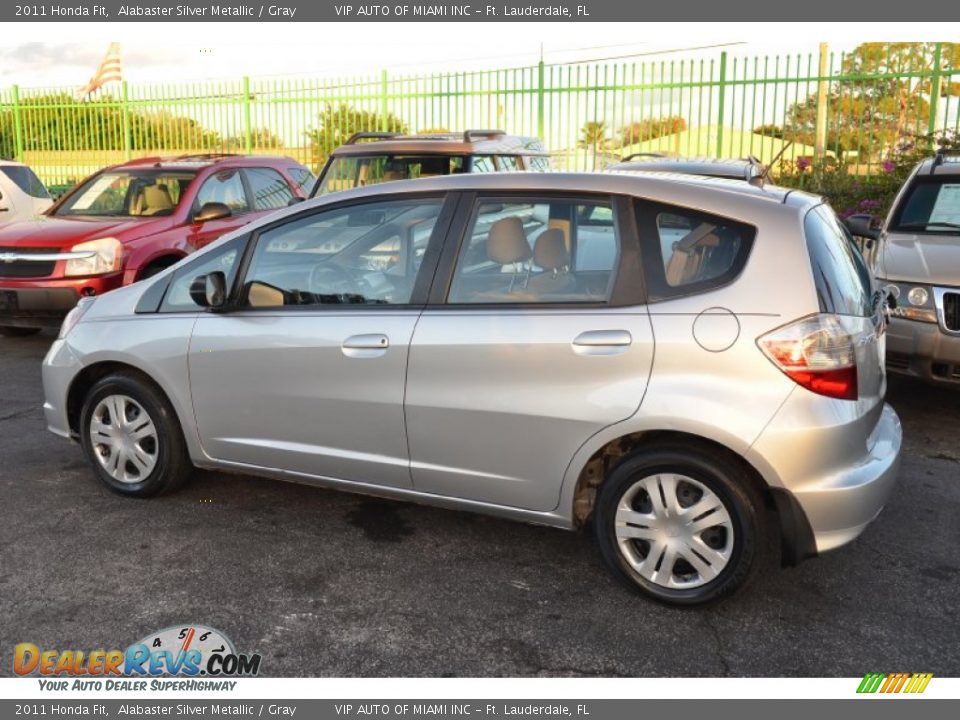 2011 Honda Fit Alabaster Silver Metallic / Gray Photo #7