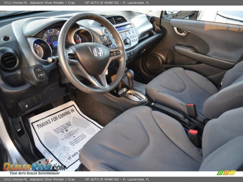 2011 Honda Fit Alabaster Silver Metallic / Gray Photo #11