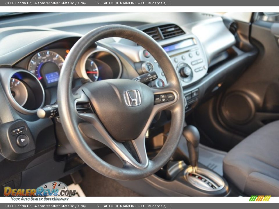 2011 Honda Fit Alabaster Silver Metallic / Gray Photo #12