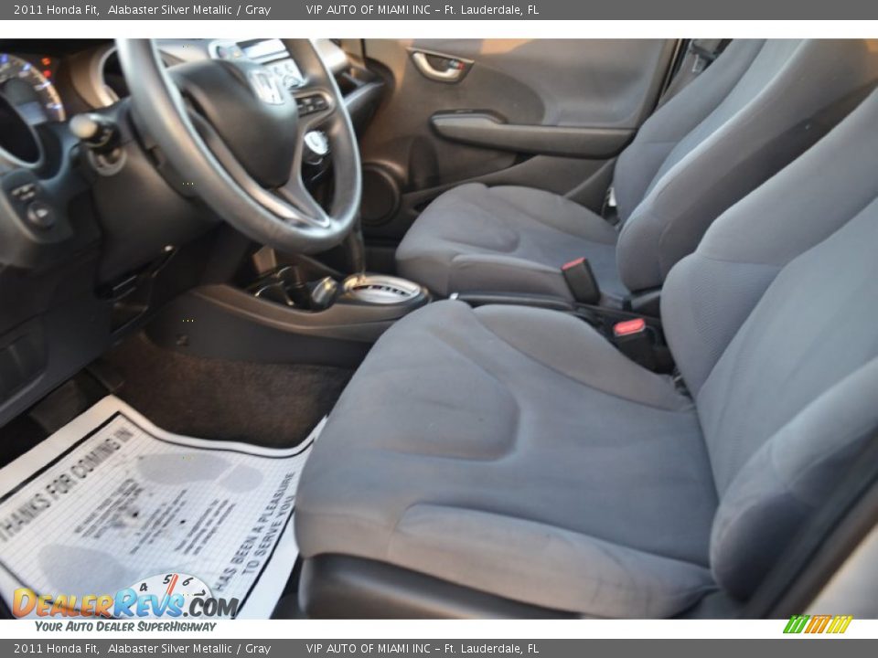 2011 Honda Fit Alabaster Silver Metallic / Gray Photo #13