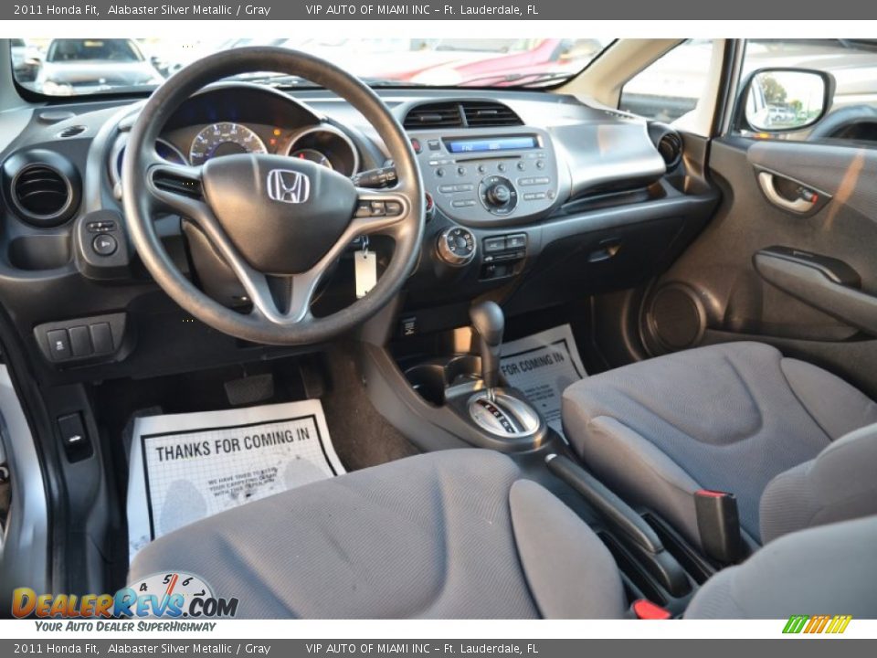 2011 Honda Fit Alabaster Silver Metallic / Gray Photo #15