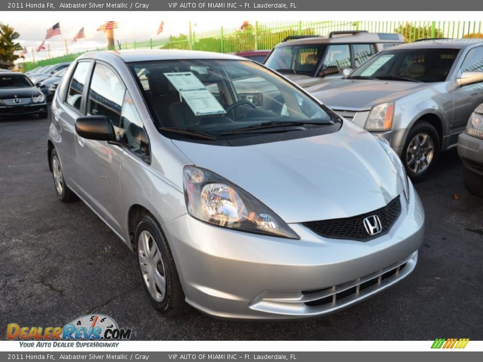 2011 Honda Fit Alabaster Silver Metallic / Gray Photo #17