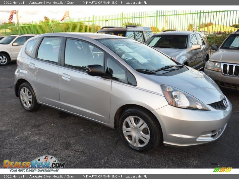 2011 Honda Fit Alabaster Silver Metallic / Gray Photo #18