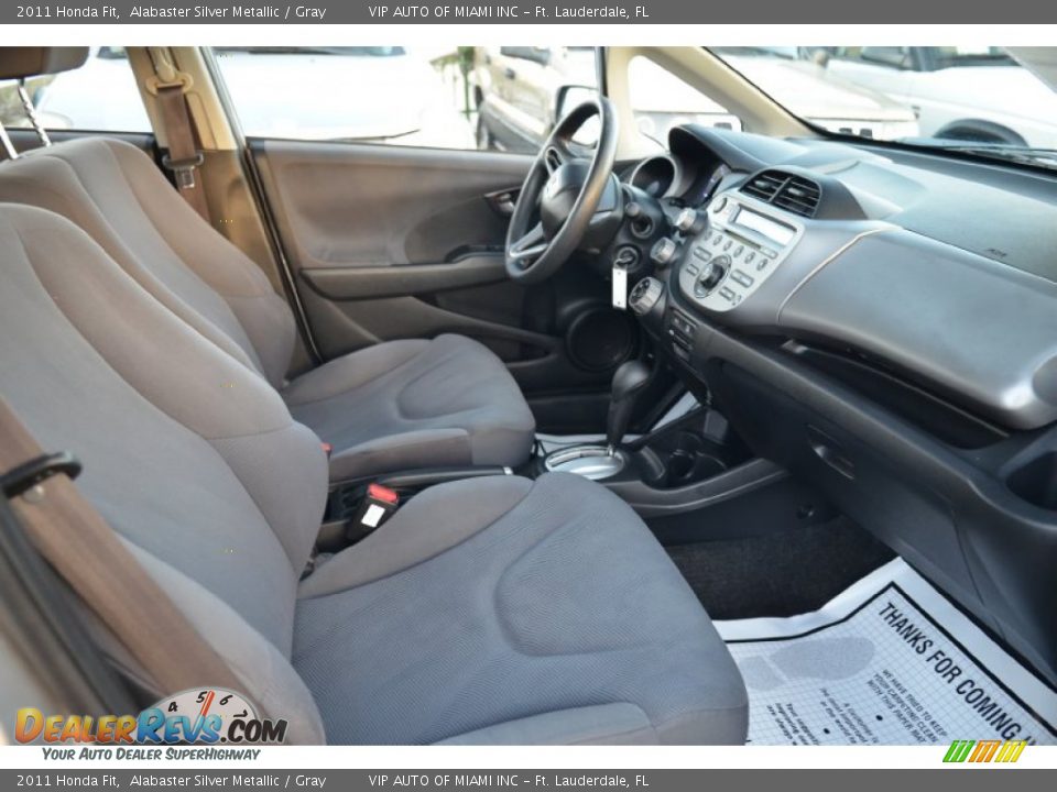 2011 Honda Fit Alabaster Silver Metallic / Gray Photo #27