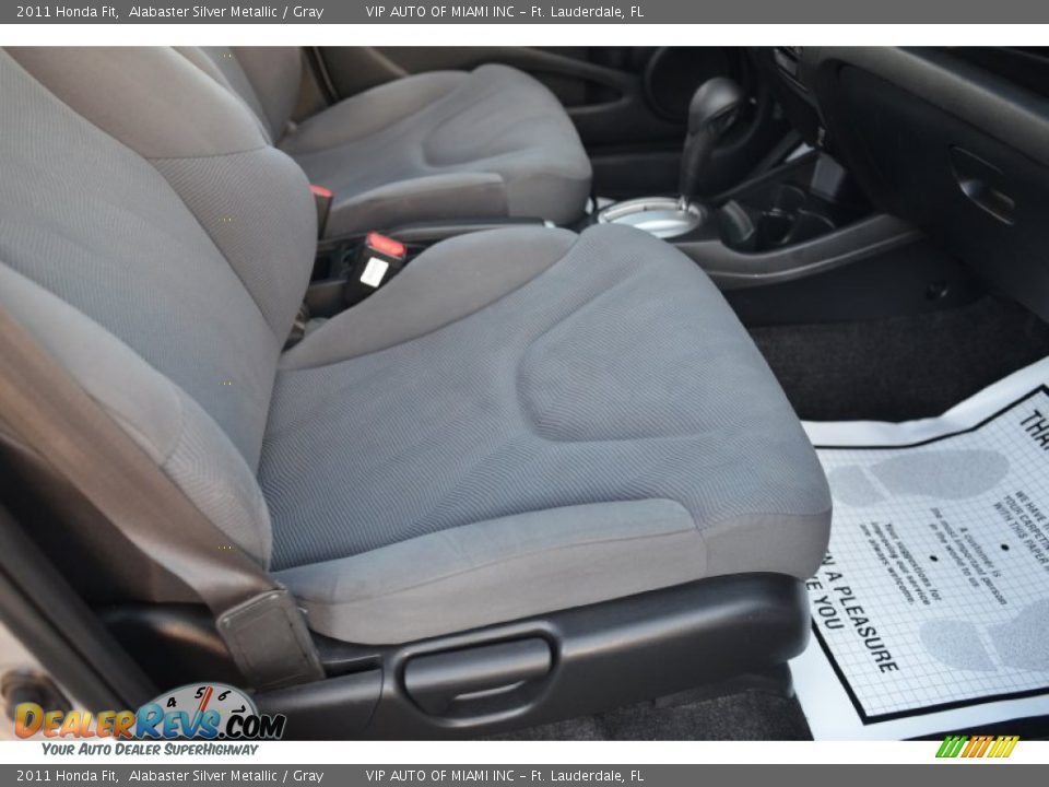 2011 Honda Fit Alabaster Silver Metallic / Gray Photo #31