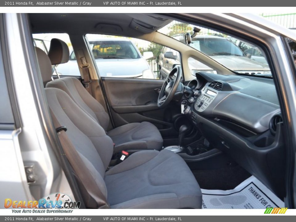 2011 Honda Fit Alabaster Silver Metallic / Gray Photo #32