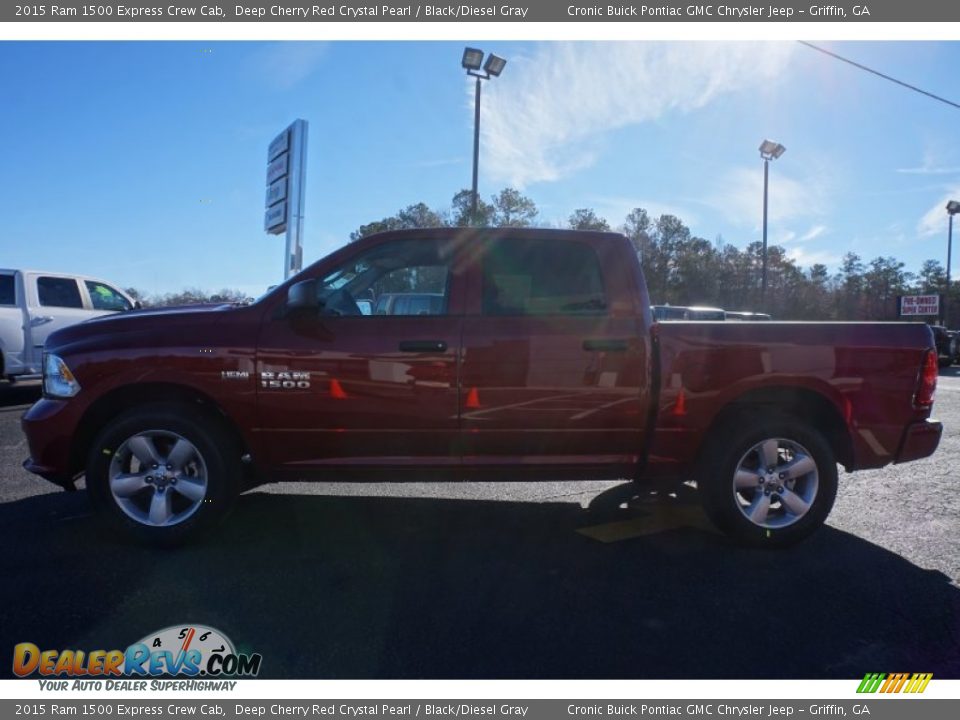 2015 Ram 1500 Express Crew Cab Deep Cherry Red Crystal Pearl / Black/Diesel Gray Photo #4