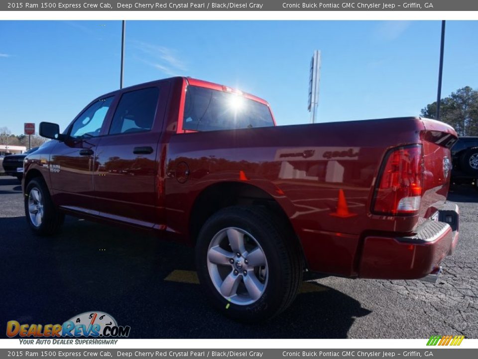 2015 Ram 1500 Express Crew Cab Deep Cherry Red Crystal Pearl / Black/Diesel Gray Photo #5
