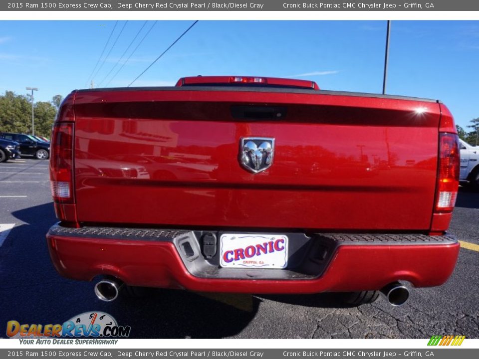 2015 Ram 1500 Express Crew Cab Deep Cherry Red Crystal Pearl / Black/Diesel Gray Photo #6