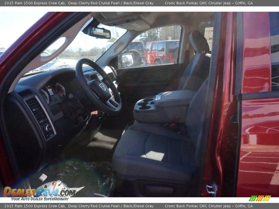2015 Ram 1500 Express Crew Cab Deep Cherry Red Crystal Pearl / Black/Diesel Gray Photo #9