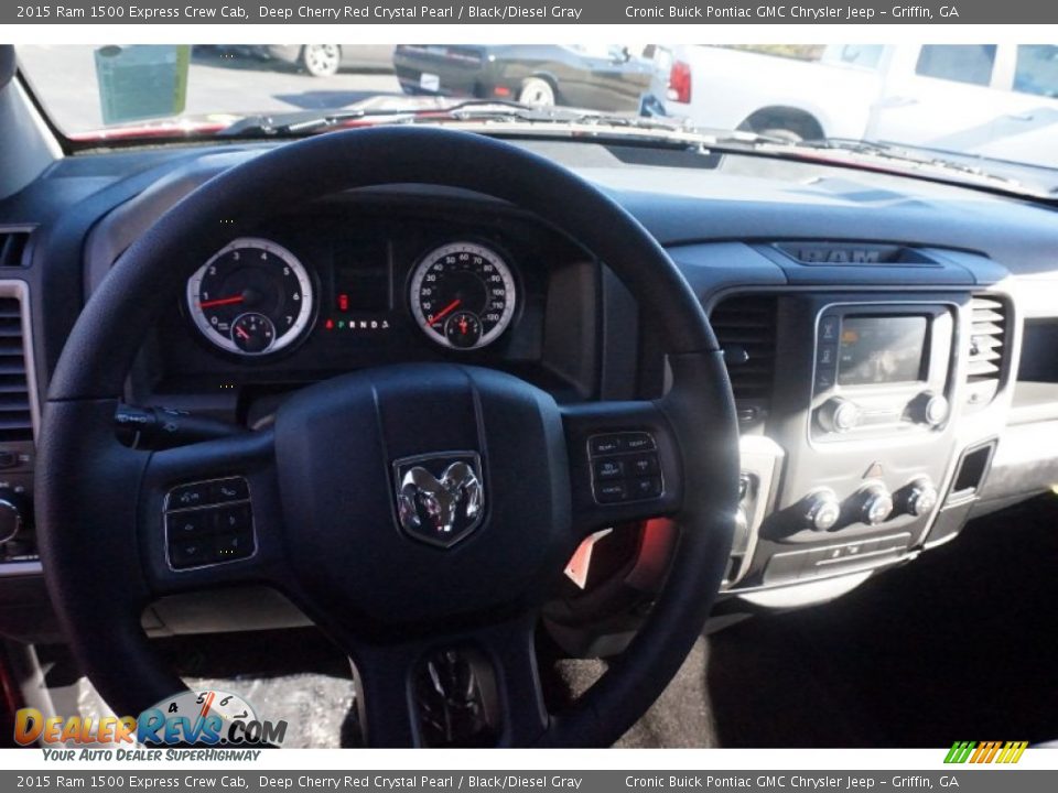 2015 Ram 1500 Express Crew Cab Deep Cherry Red Crystal Pearl / Black/Diesel Gray Photo #10