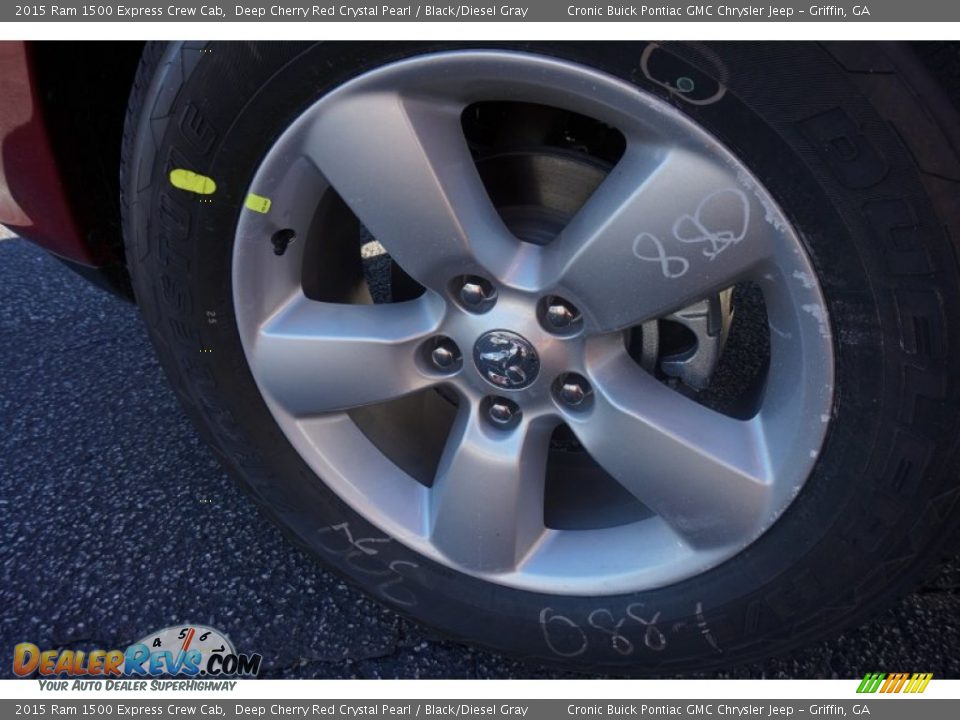 2015 Ram 1500 Express Crew Cab Deep Cherry Red Crystal Pearl / Black/Diesel Gray Photo #13