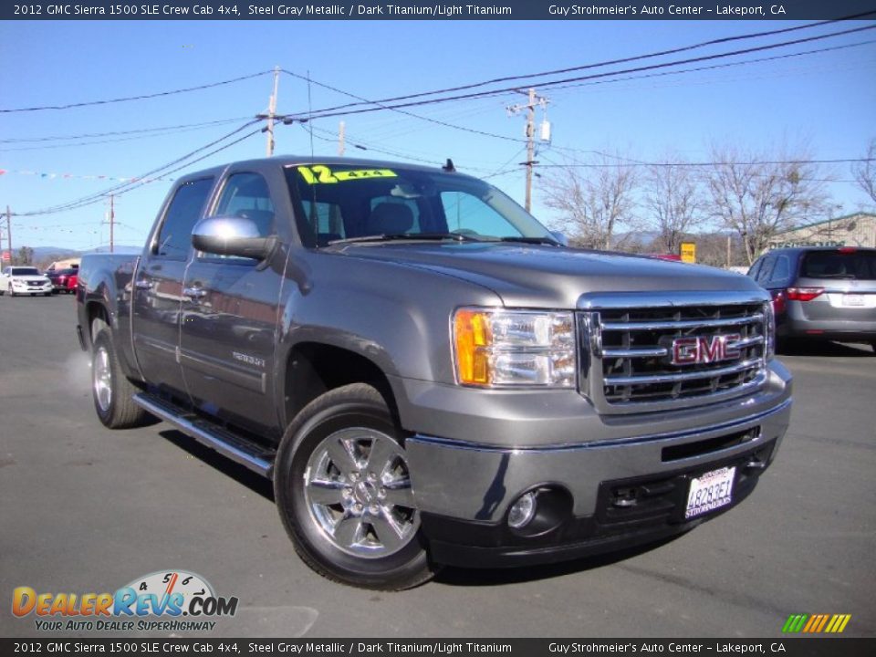 2012 GMC Sierra 1500 SLE Crew Cab 4x4 Steel Gray Metallic / Dark Titanium/Light Titanium Photo #1