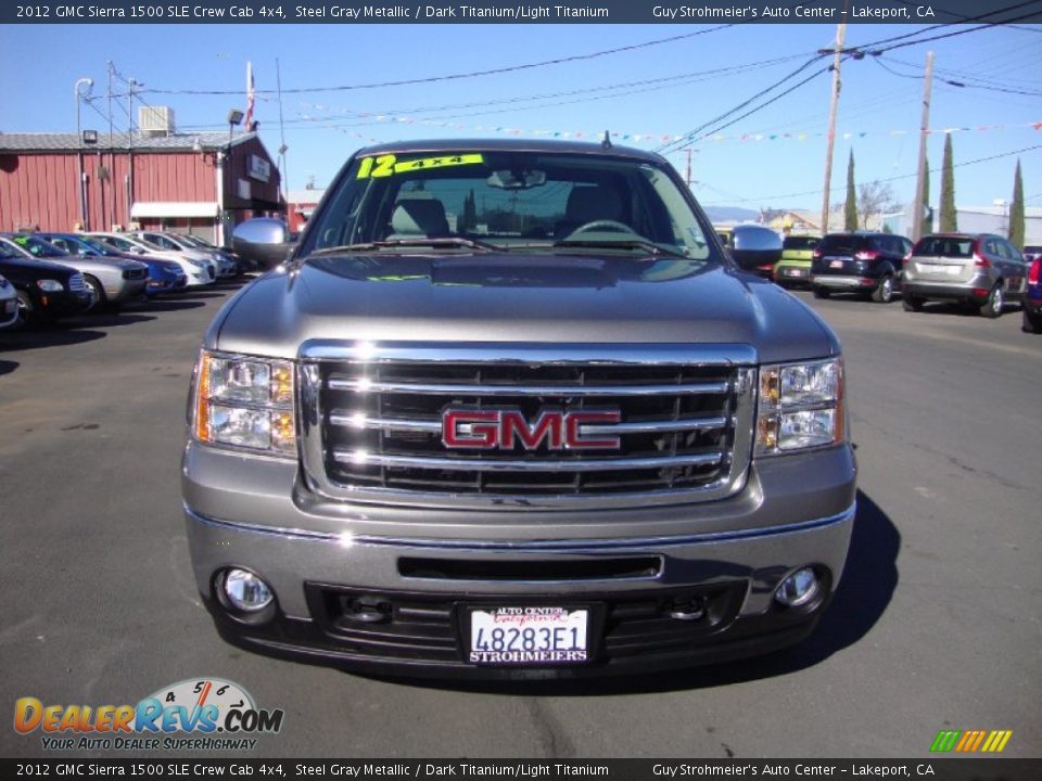 2012 GMC Sierra 1500 SLE Crew Cab 4x4 Steel Gray Metallic / Dark Titanium/Light Titanium Photo #2