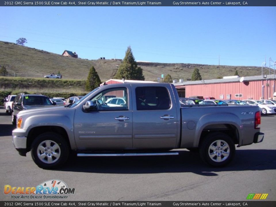 2012 GMC Sierra 1500 SLE Crew Cab 4x4 Steel Gray Metallic / Dark Titanium/Light Titanium Photo #3