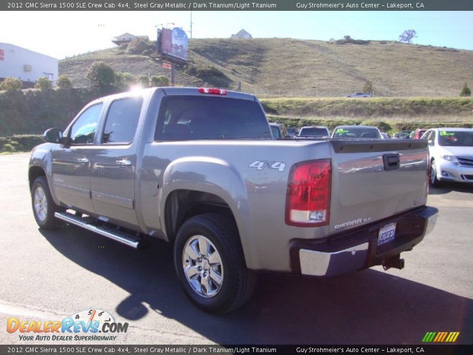 2012 GMC Sierra 1500 SLE Crew Cab 4x4 Steel Gray Metallic / Dark Titanium/Light Titanium Photo #4