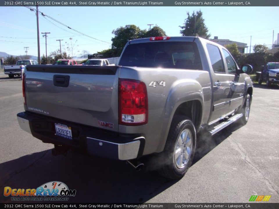 2012 GMC Sierra 1500 SLE Crew Cab 4x4 Steel Gray Metallic / Dark Titanium/Light Titanium Photo #6