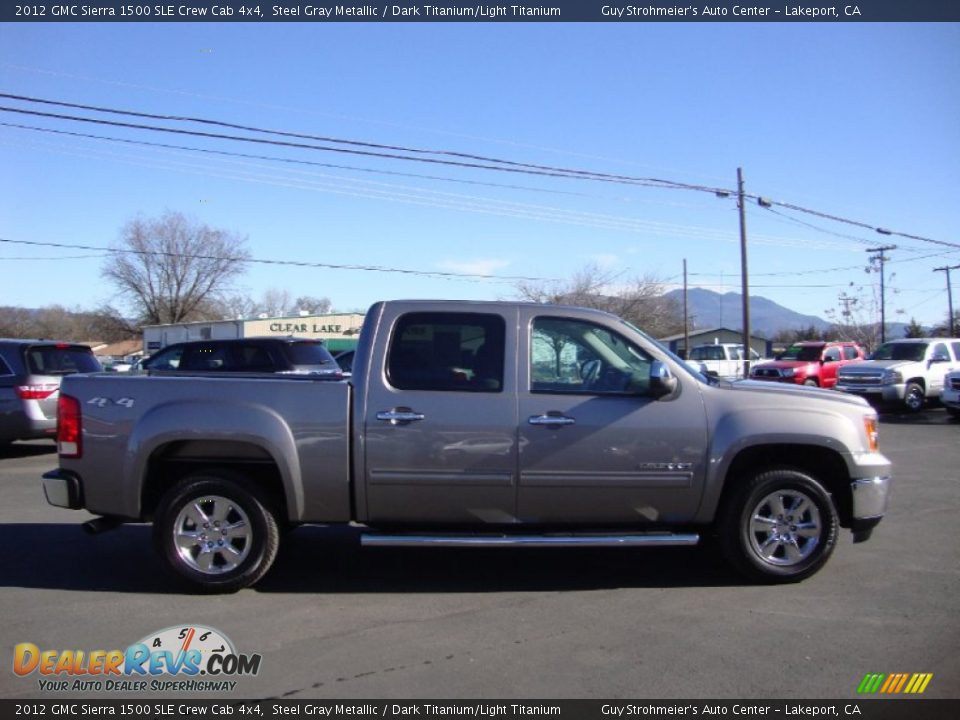 2012 GMC Sierra 1500 SLE Crew Cab 4x4 Steel Gray Metallic / Dark Titanium/Light Titanium Photo #7