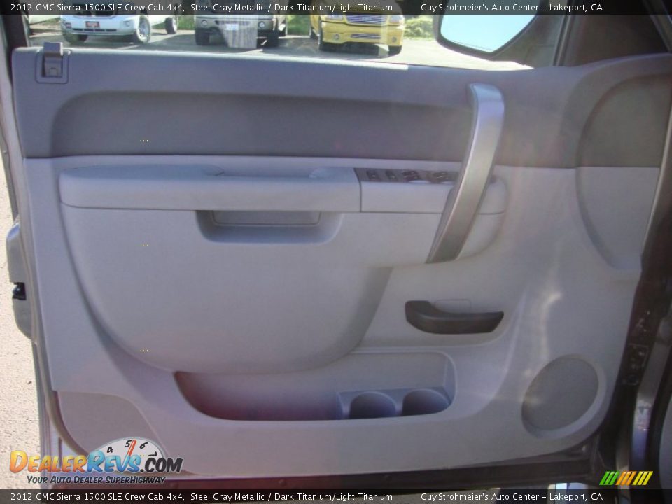 2012 GMC Sierra 1500 SLE Crew Cab 4x4 Steel Gray Metallic / Dark Titanium/Light Titanium Photo #8