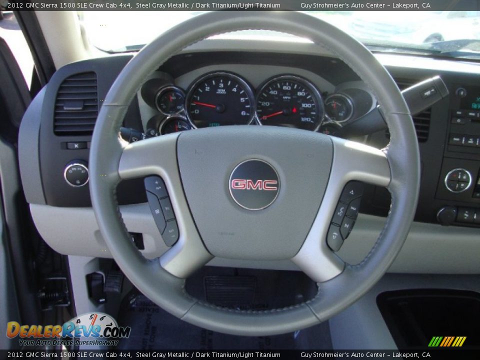 2012 GMC Sierra 1500 SLE Crew Cab 4x4 Steel Gray Metallic / Dark Titanium/Light Titanium Photo #12