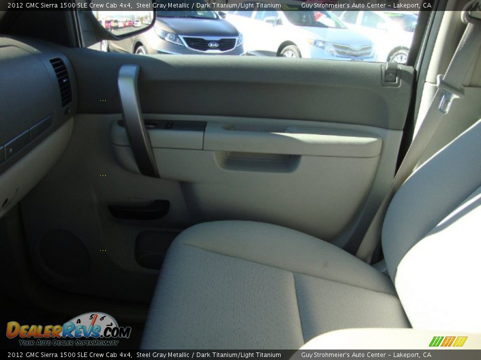 2012 GMC Sierra 1500 SLE Crew Cab 4x4 Steel Gray Metallic / Dark Titanium/Light Titanium Photo #15
