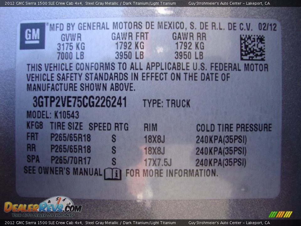 2012 GMC Sierra 1500 SLE Crew Cab 4x4 Steel Gray Metallic / Dark Titanium/Light Titanium Photo #25
