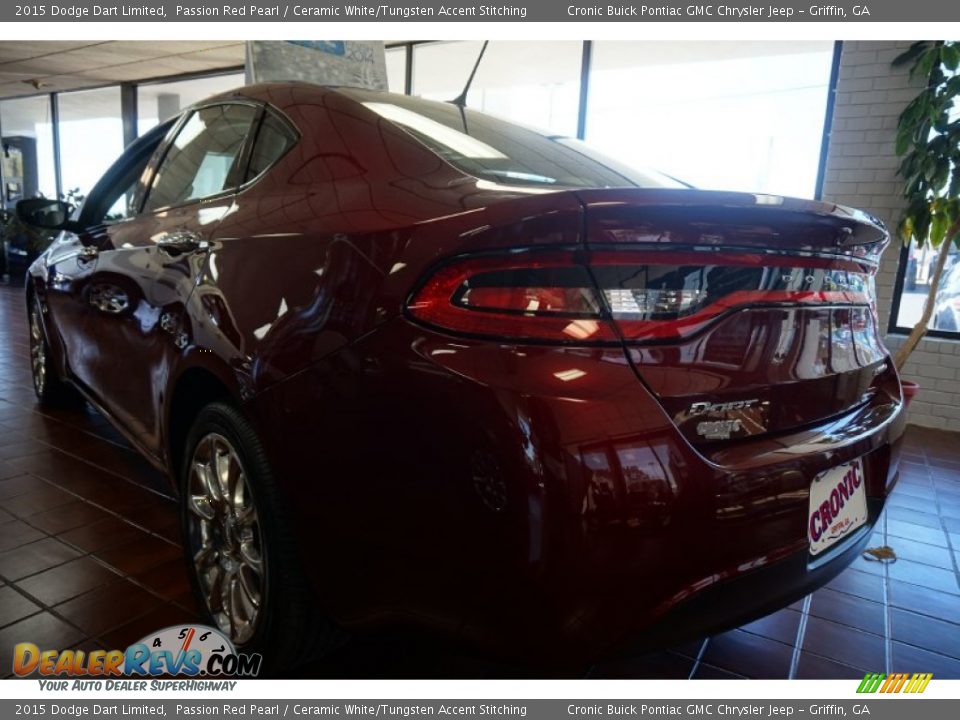 2015 Dodge Dart Limited Passion Red Pearl / Ceramic White/Tungsten Accent Stitching Photo #4