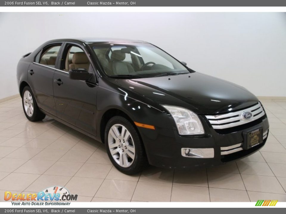 2006 Ford Fusion SEL V6 Black / Camel Photo #1