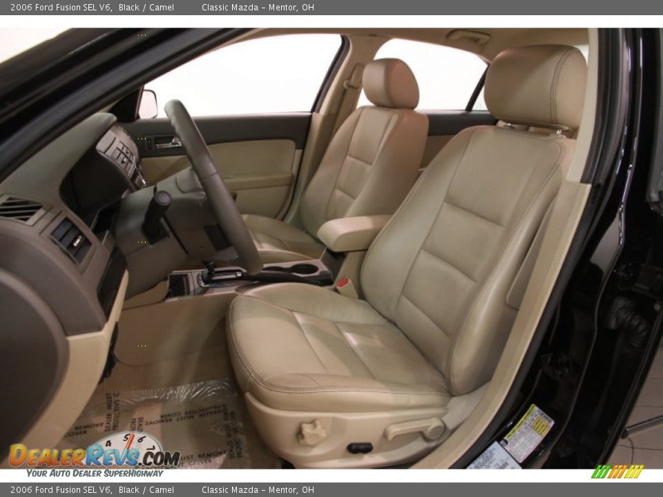 2006 Ford Fusion SEL V6 Black / Camel Photo #5
