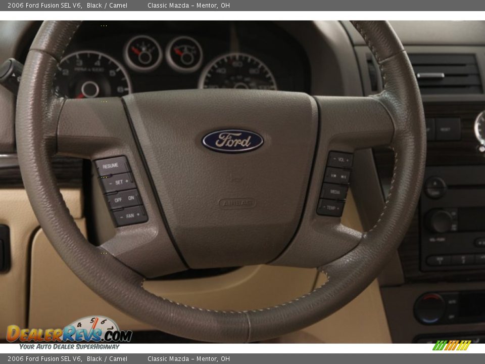 2006 Ford Fusion SEL V6 Black / Camel Photo #6
