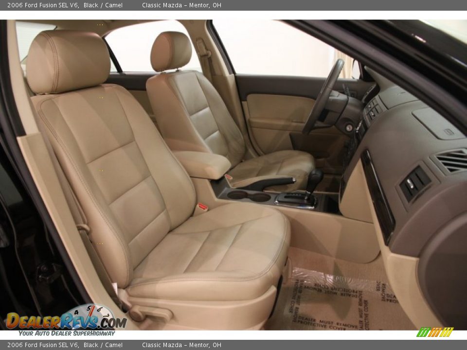 2006 Ford Fusion SEL V6 Black / Camel Photo #10