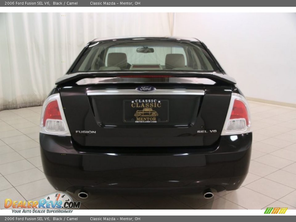 2006 Ford Fusion SEL V6 Black / Camel Photo #13