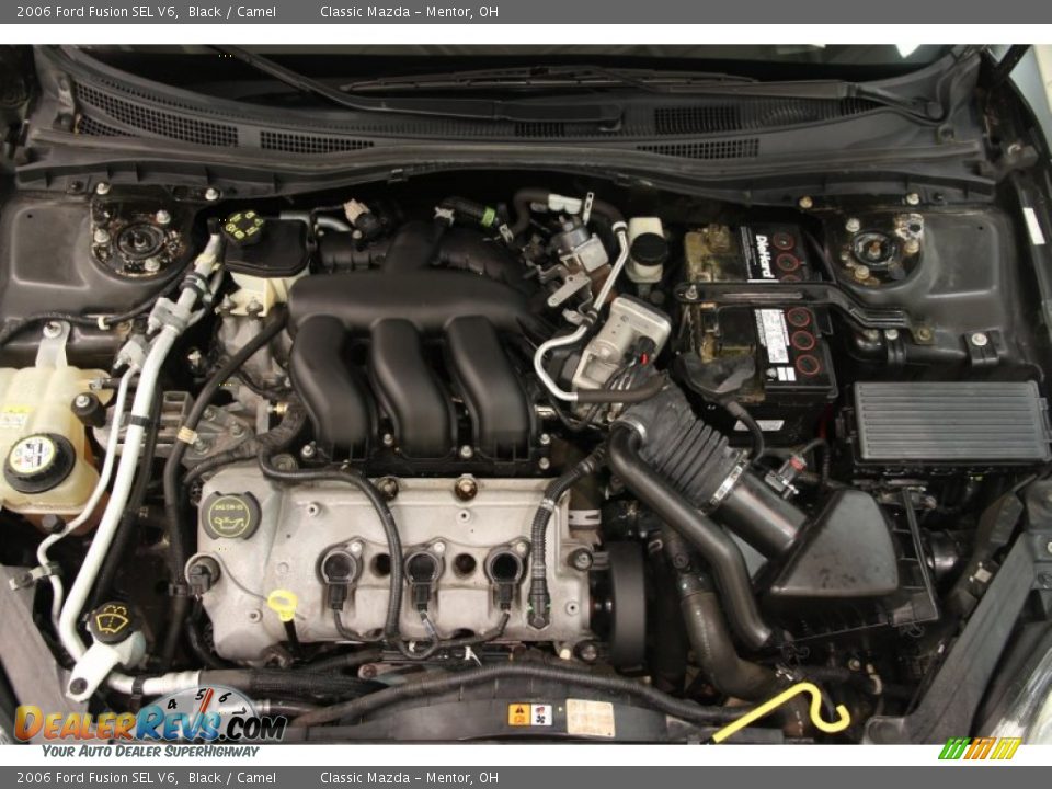 2006 Ford Fusion SEL V6 Black / Camel Photo #14