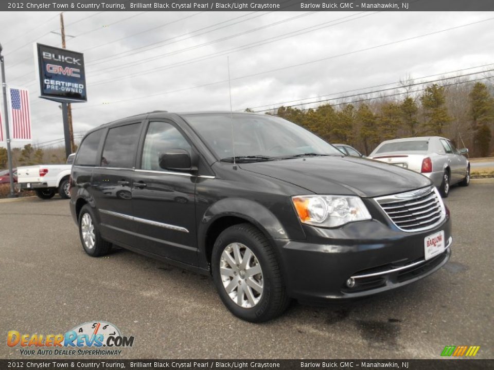 2012 Chrysler Town & Country Touring Brilliant Black Crystal Pearl / Black/Light Graystone Photo #1