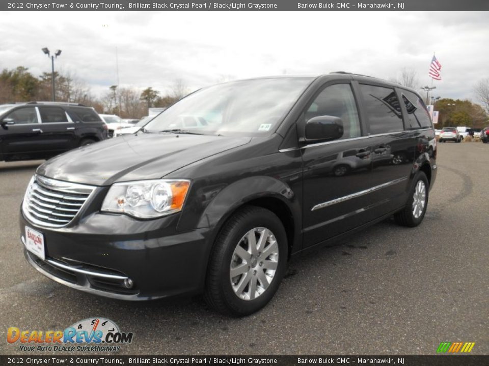 2012 Chrysler Town & Country Touring Brilliant Black Crystal Pearl / Black/Light Graystone Photo #3