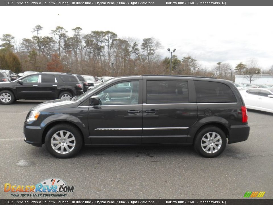 2012 Chrysler Town & Country Touring Brilliant Black Crystal Pearl / Black/Light Graystone Photo #4