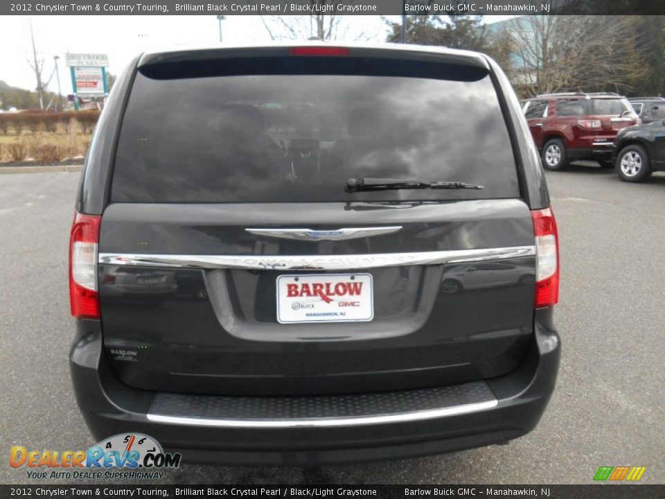 2012 Chrysler Town & Country Touring Brilliant Black Crystal Pearl / Black/Light Graystone Photo #5