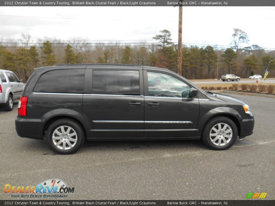 2012 Chrysler Town & Country Touring Brilliant Black Crystal Pearl / Black/Light Graystone Photo #6
