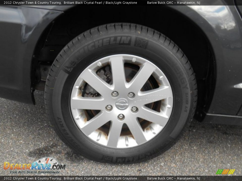 2012 Chrysler Town & Country Touring Brilliant Black Crystal Pearl / Black/Light Graystone Photo #8