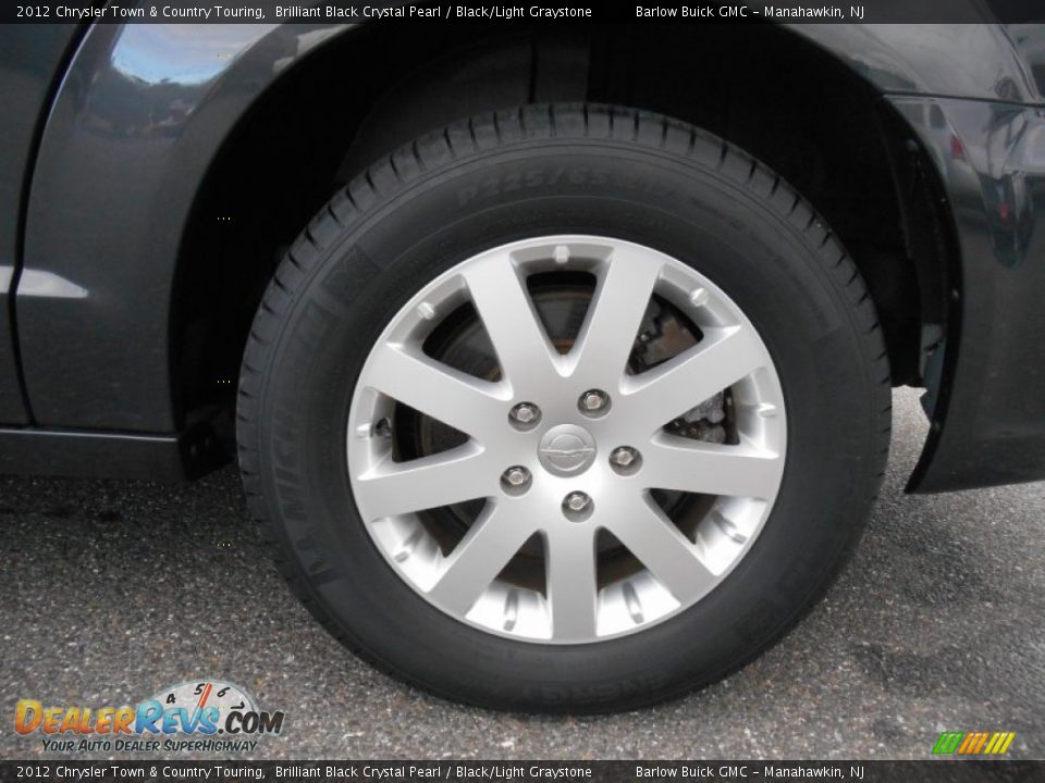 2012 Chrysler Town & Country Touring Brilliant Black Crystal Pearl / Black/Light Graystone Photo #9