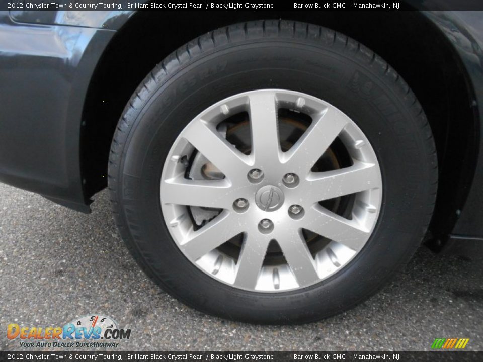2012 Chrysler Town & Country Touring Brilliant Black Crystal Pearl / Black/Light Graystone Photo #10
